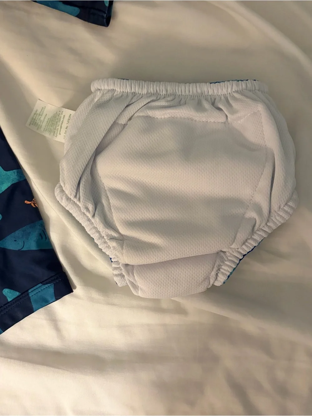 Just One You Carters Infant Swim Suit + Green Sprouts Swim Diaper 3 to 6 Months